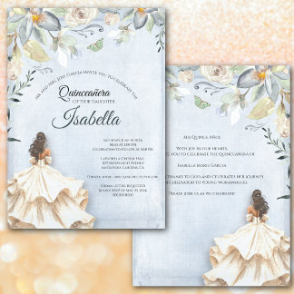 Elegante Quinceanera 15. Geburtstag Einladung