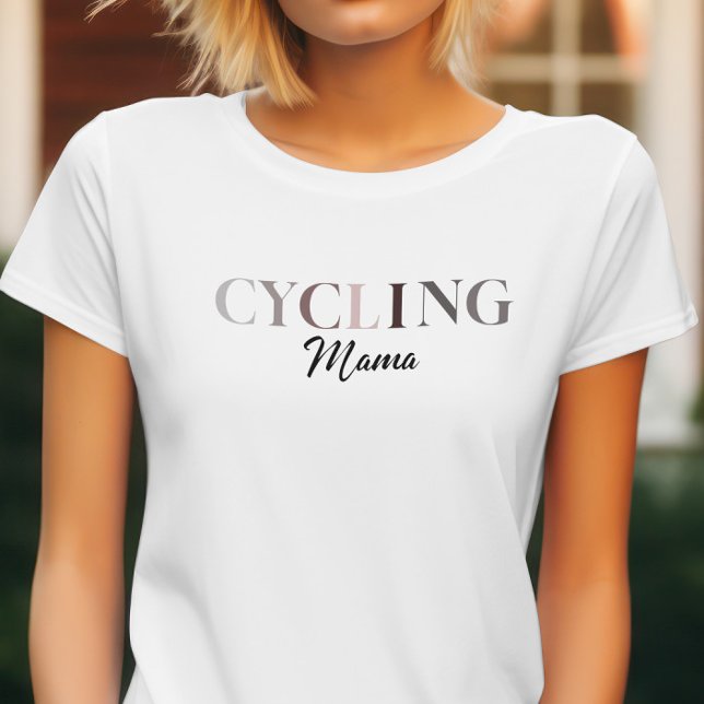 Elegante Radtour Mama für Mama Radlerfreund T-Shirt (Von Creator hochgeladen)