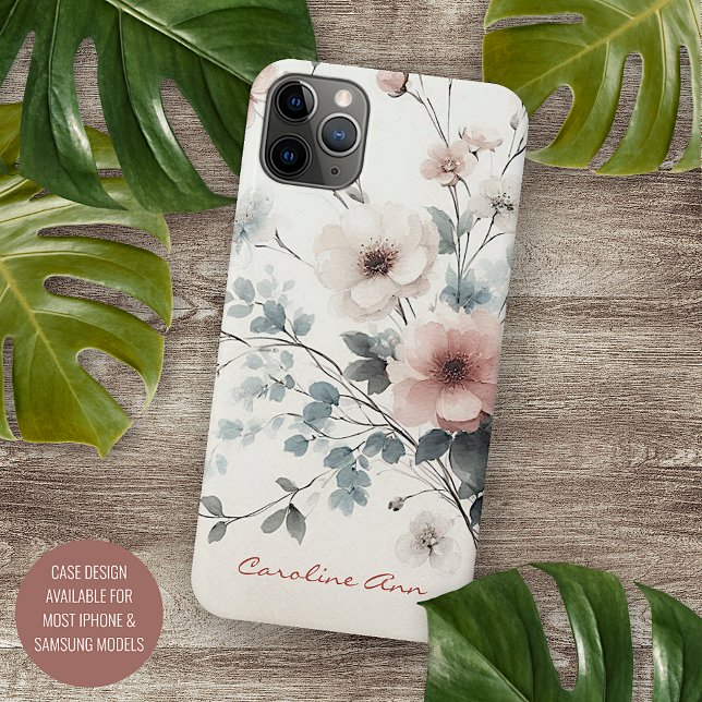 Elegante, raffinierte, delikate Blume mit Wasserfa iPhone Hülle (Von Creator hochgeladen)