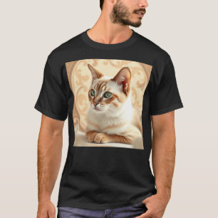 Elegante Ragdoll Katze im Jugendstil T-Shirt
