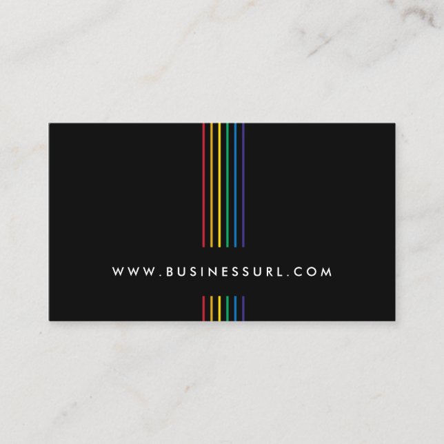 Elegante Rainbow Light Beruflich BusinessCard Visitenkarte (Vorderseite)