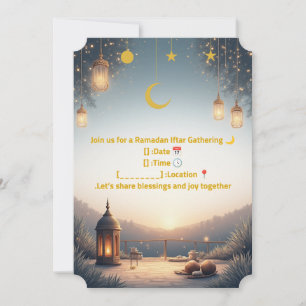 Elegante Ramadan-Iftar-Einladung 🌙 Gold & Navy is Einladung
