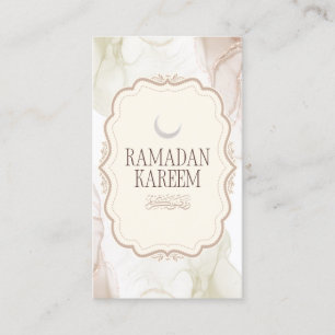 Elegante Ramadan Kareem-Grußkarte Visitenkarte
