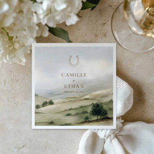 Elegante Ranch-Hochzeitspapier-Servietten Serviette