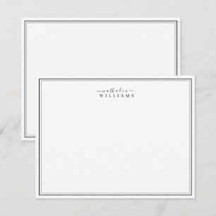 Elegante Ränder minimalistisches personalisiertes  Mitteilungskarte