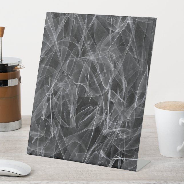 Elegante Raucher-Wirbel - Mystische Ästhetik Sockelschild (In Situ)