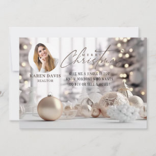 Elegante Realtor Marketing Weihnachten Postkarte