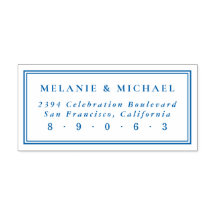 Elegante rechteckige Hochzeitsstimmung - Rücksende