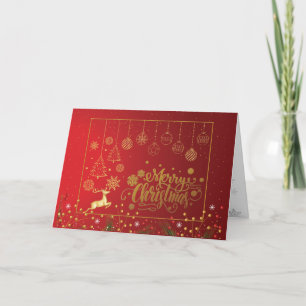 Elegante Red Berri Weihnachtskarte Feiertagskarte