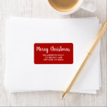 Elegante Red Christmas Custom Family Address Adressaufkleber<br><div class="desc">Elegantes Red Christmas Custom Family Address Label Einfach Ihre eigenen Details hinzufügen,  um ein lustiges personalisiertes Adressetikett zu machen.</div>