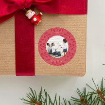 Elegante Red Glory to God Botanical Christmas Foto