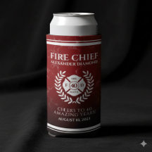 Elegante Red Marble Firefighter Rentirement