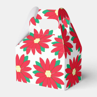 Elegante Red Poinsettia Blumenmuster Weihnachten Geschenkschachtel