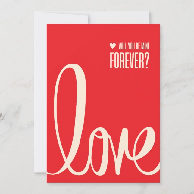 Elegante Red Valentine's Day Card für Ihre Liebe O Einladung (Vorderseite)