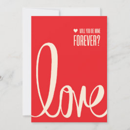 Elegante Red Valentine's Day Card für Ihre Liebe O Einladung