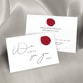 Elegante Red Wax Briefmarke Company Event RSVP Car Karte