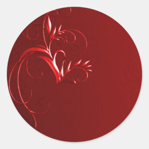 Elegante Red Wedding Umschlag Aufkleber