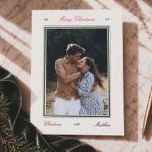 Elegante redaktionelle Frohe Weihnachten Paarfoto
