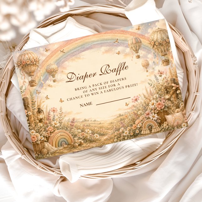 Elegante Regenbogen-Boho-Windel-Raffle Begleitkarte (Von Creator hochgeladen)