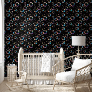 Elegante Regenbogenblasen Nahtlose Niedliche Muste Tapete