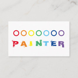 Elegante, regenbogenfarbene Punkte Visitenkarte