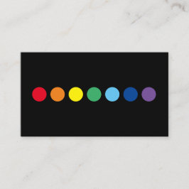 Elegante, regenbogenfarbene Punkte Visitenkarte