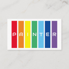 Elegante, regenbogenfarbene Quadrate Visitenkarte
