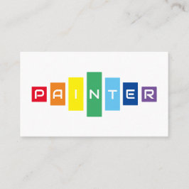 Elegante, regenbogenfarbene Quadrate Visitenkarte