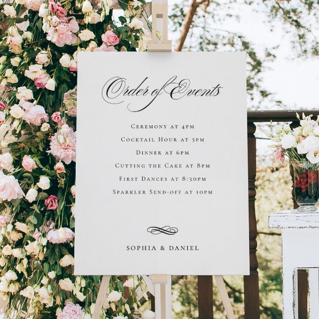 Elegante Reihenfolge der Hochzeiten Poster (Von Creator hochgeladen)
