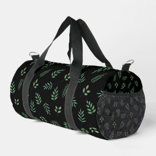 Elegante Reisetasche mit grünem Blattmuster Duffle Bag
