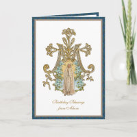 Elegante religiöse Jungfrau Maria Fatima Karte