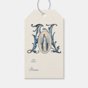 Elegante religiöse Jungfrau Mary Blue Katholic Geschenkanhänger