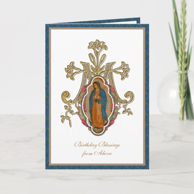 Elegante religiöse Jungfrau Mary Guadalupe Karte (Vorderseite)
