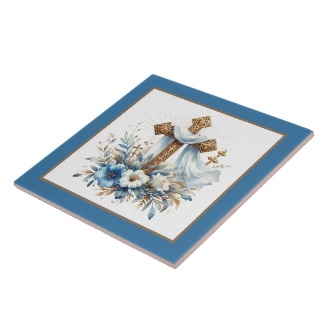 Elegante religiöse Kreuzungen von Blume Fliese (Seite)