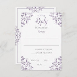 Elegante Reply Card - Nadine (Lavendel) Einladung