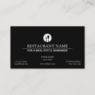 Elegante Restaurant Business Card Visitenkarte