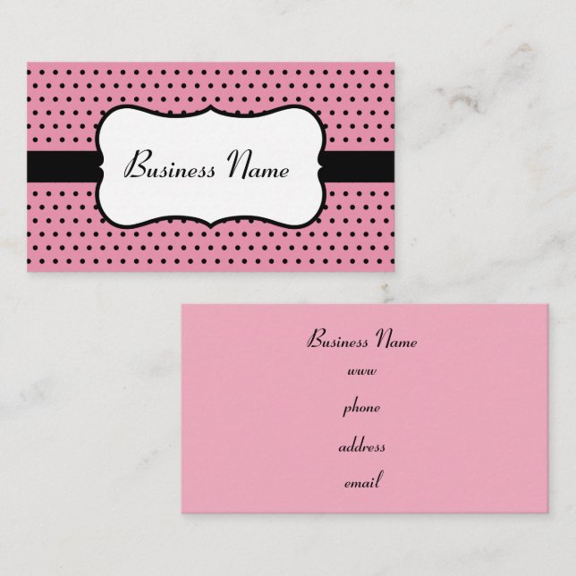 Elegante Retro Business Cards Visitenkarte (Vorne/Hinten)
