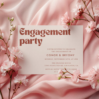 Elegante Retro-Engagement-Partei Einladung