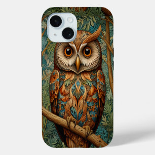 Elegante Retro-Eule Wald Grünspan Case-Mate iPhone Hülle