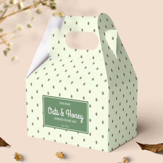 Elegante Retro Green Soap Bar Box Verpackung Geschenkschachtel (Von Creator hochgeladen)