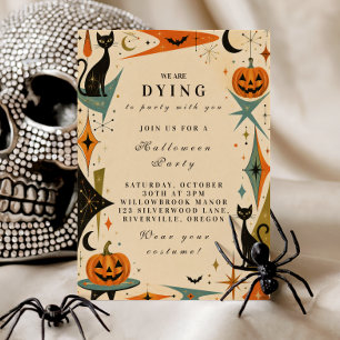 Elegante Retro-Halloween-Party Einladung