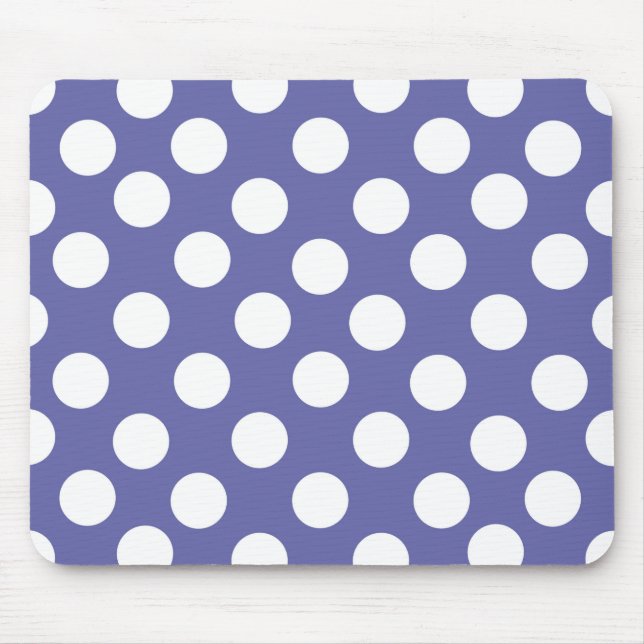 Elegante Retro-lila Polka-Punkte Mousepad (Vorne)