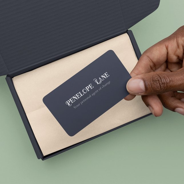 Elegante Retro Motto Minimalistische Visitenkarte (Von Creator hochgeladen)