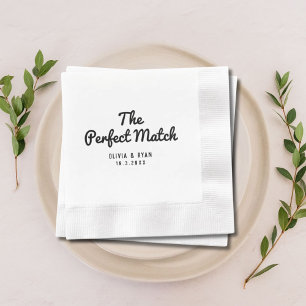 Elegante Retro Perfekte Übereinstimmung Benutzerde Serviette