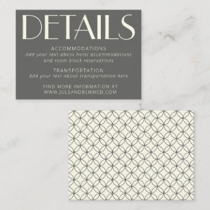 Elegante Retro Schwarz und Weiß Linie Kunst Hochze Begleitkarte