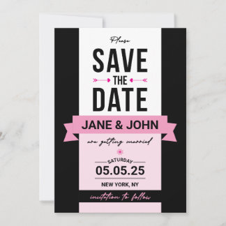 Elegante Retro Style Save the Date Card