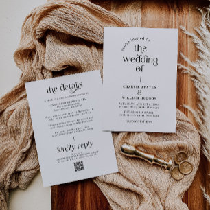 Elegante Retro Typografy Wedding Einladung