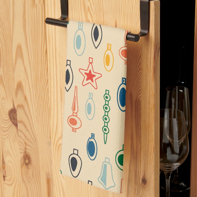 Elegante Retro Weihnachten Geschirrtuch (Von Creator hochgeladen)