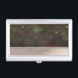 Elegante Retro-Wirbel Visitenkarten Dose<br><div class="desc">Eleganter glamouröser Retro-Hintergrund. Ein elegantes und raffiniertes Design. Die perfekte coole Geschenkidee für sie zu jedem Anlass.</div>