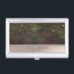 Elegante Retro-Wirbel Visitenkarten Dose<br><div class="desc">Eleganter glamouröser Retro-Hintergrund. Ein elegantes und raffiniertes Design. Die perfekte coole Geschenkidee für sie zu jedem Anlass.</div>